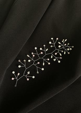 🌿свадебная веточка в волосы🌿  ручная работа, весільна гілочка у волосся, прикраса нареченої