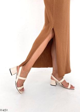 Босоножки кожаные на узкую ногу, босоножки цвет лотос, босоножки женские 115519 фото
