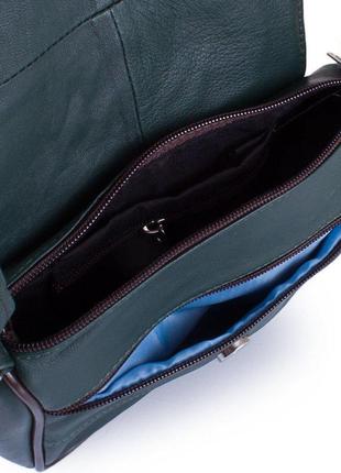 Женская кожаная сумка минилистоноша темно зеленая tunona sk2410-46 фото