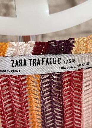 Яскрава напівпрозора легка сукня з еластичної сітки zara trafaluc5 фото