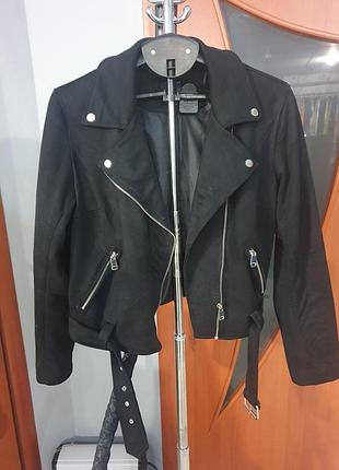 Крутая косуха new look - визуально под замш - 14 р - на 12, 14