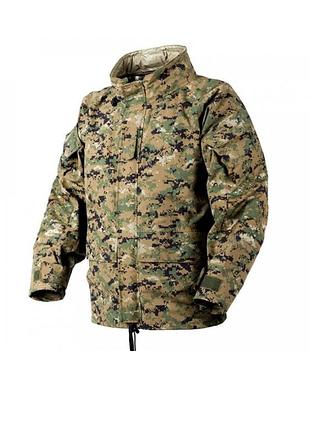 Куртка дощовик ecwcs gen.ii - h₂o proof helikon-tex gen 2 usmc digital woodland xl/regular тактична чоловіча