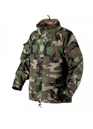 Куртка дощовик helikon-tex gen 2 ecwcs parka gen ii - h2o proof - us woodland l1 фото