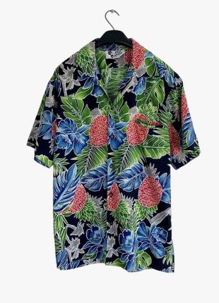 Винтажная рубашка hilo hattie / рубашка aloha wear