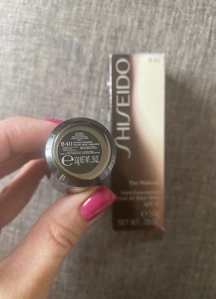 Тональный крем-карандаш shiseido stick foundation stick foundation spf 15 № i40, оригінал3 фото