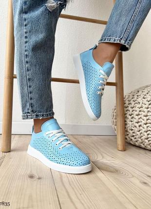 Кожаные кеды из натуральной кожи кожаные кеды с перфорацией натуральная кожа