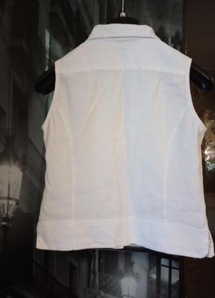 Коттоновая короткая блузка без рукавов на пуговицах ; robert friendman2 фото