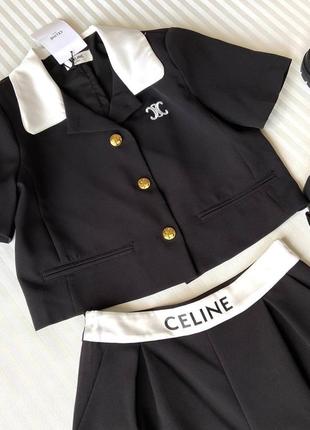 Шикарный женский брендовый костюм в стиле celine