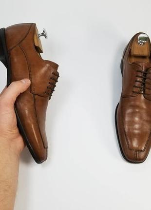 Walder made in italy кожаные туфли броги оксфорды коричневого цвета3 фото