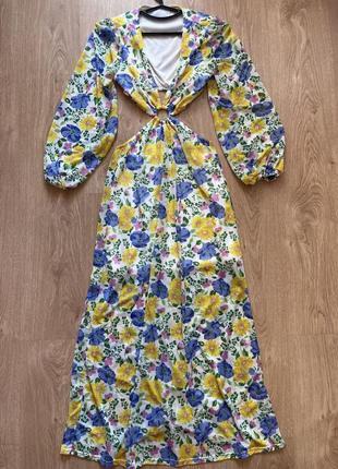 Сукня асос asos довга шифонова сукня