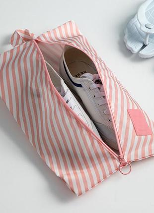 Чехол для хранения обуви, сумок, вещей, на молнии 35,5*21 см (розовый)1 фото