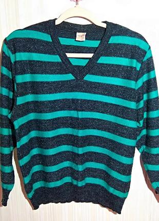 Полосатый женский джемпер mulana р. 44