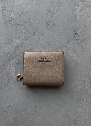 Кошелек coach snap wallet кожа оригинал кошелек