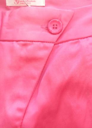 Брюки-джоггеры шелковые для девушки gaialuna ge6451716 розовые 42 (158 см)6 фото