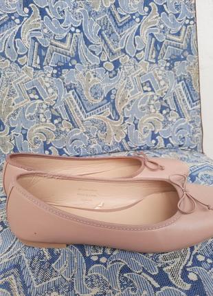 Пудровые балетки нежно розовые туфли ботинки слипоны чешки от primark 38р9 фото