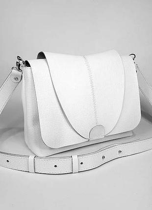 Сумка женская натуральная кожа, белая сумка женская портофино