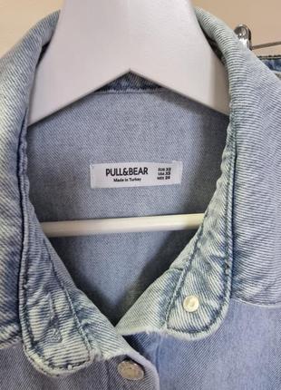 Рубашка джинсовая с коротким рукавом pull &amp; bear7 фото