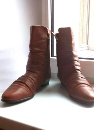 Кожаные демисезонные ботинки полусапожки сапоги от бренда shoe tailor, р.42 код b42024 фото