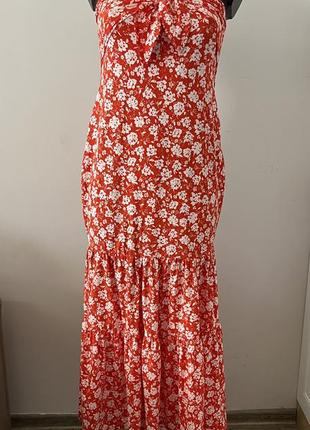 Сарафан без бритель в квітковий принт  p. 40