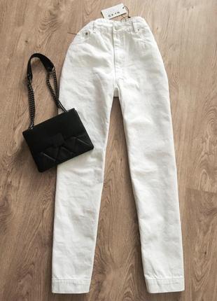 Белые прямые джинсы m l / белые прямые джинсы 38 40 р5 фото