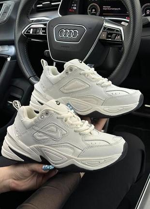 Модні кросівки nike m2k tekno beige/ молодёжные кроссовки найк м2к текно бежевые, белые,чёрные