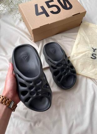 Шлепанцы женские   adidas yeezy 450 slide black адидас изи слайды8 фото