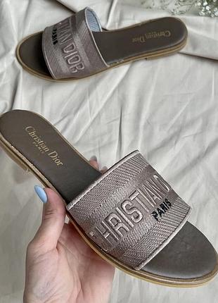 Женские кроссовки   christian dior slides ‘brown’ 36