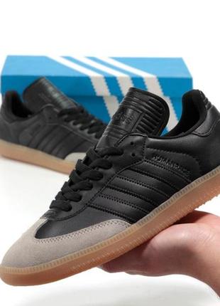 Чоловічі кросівки adidas samba humanrace black beige 42-43-44-45