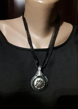 Винтаж оригинальная подвеска колье бусы ручная работа