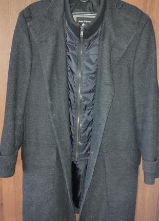 Пальто темно серое jean carriere 46 р.3 фото