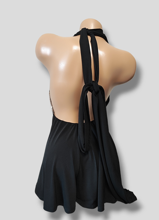 Полукомбинезон с открытой спиной платье шорты нарядный ромпер4 фото