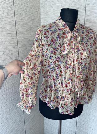 Блуза zara цветочного принта3 фото