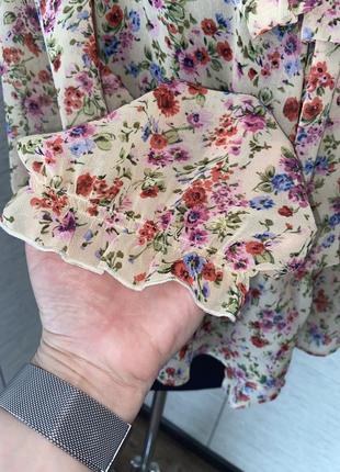 Блуза zara цветочного принта7 фото
