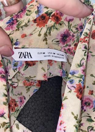 Блуза zara цветочного принта8 фото