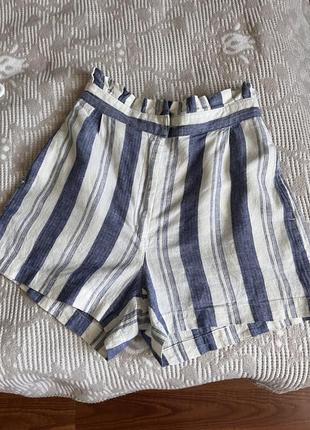 Літні  жіночі шорти  легкі натуральні льон  pull&bear