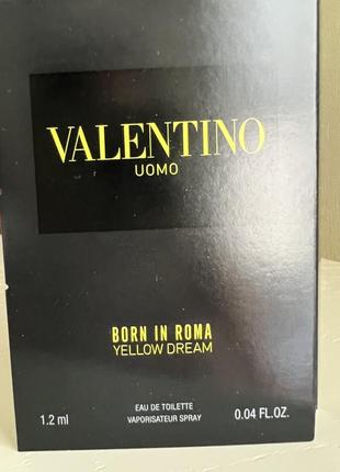 Пробник valentino uomo born in roma yellow dream