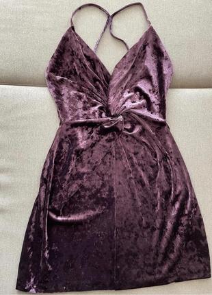 🌺 роскошное сливовое (виноградное) платье zara