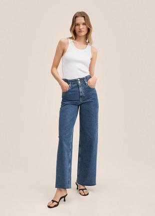 Широкие длинные джинсы от mango, 34, 36р, испания, оригинал3 фото