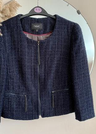 Жакет пиджак с люрексом, укороченный размер s-м, от next2 фото