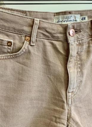 Шорты джинсовые размер s, h&amp;m розовые пудровые с необработанным краем4 фото