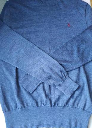 Мужской свитер поло ralph lauren размер xl 100% merino wool