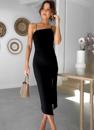 Витончене чорне плаття1 фото