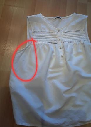 Элегантная белоснежная льняная блузка с отделкой9 фото