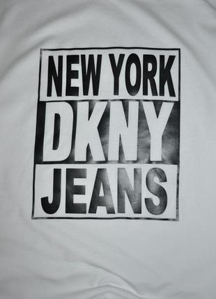 Білосніжна бавовняна футболка dkny2 фото