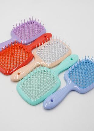 Антистатическая массажная расческа для волос superbrush, продувная щетка tangle teezer для мокрых волос5 фото