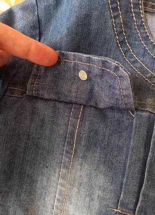 Летний укороченный джинсовый пиджак-болеро-накидка.5 фото