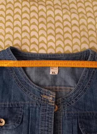Летний укороченный джинсовый пиджак-болеро-накидка.8 фото