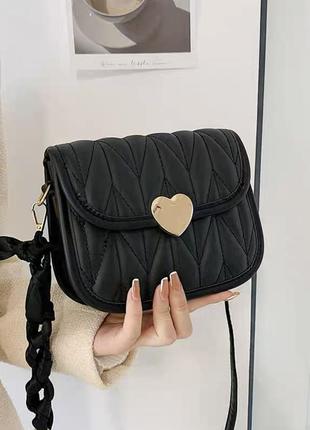 Жіноча сумка екошкіра 19х16х7 см. 5036 чорна