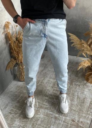 Джинси на манжетах - липучках преміум якісні оверсайз крою стильні