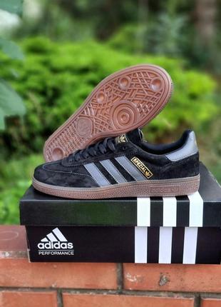 Мужские кроссовки adidas spezial black grey 41-42-43-44-45
